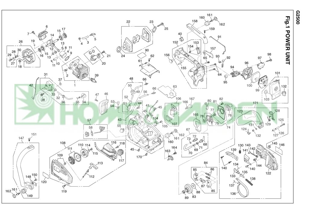 Гайка бензопилы zenoah komatsu g3200 п94 g2500 п145 g3800 п59 g561avs g621avs п149 g410 g455 п7 g500 п7 zenoah komatsu от компании ООО ГенХольм - фото 1