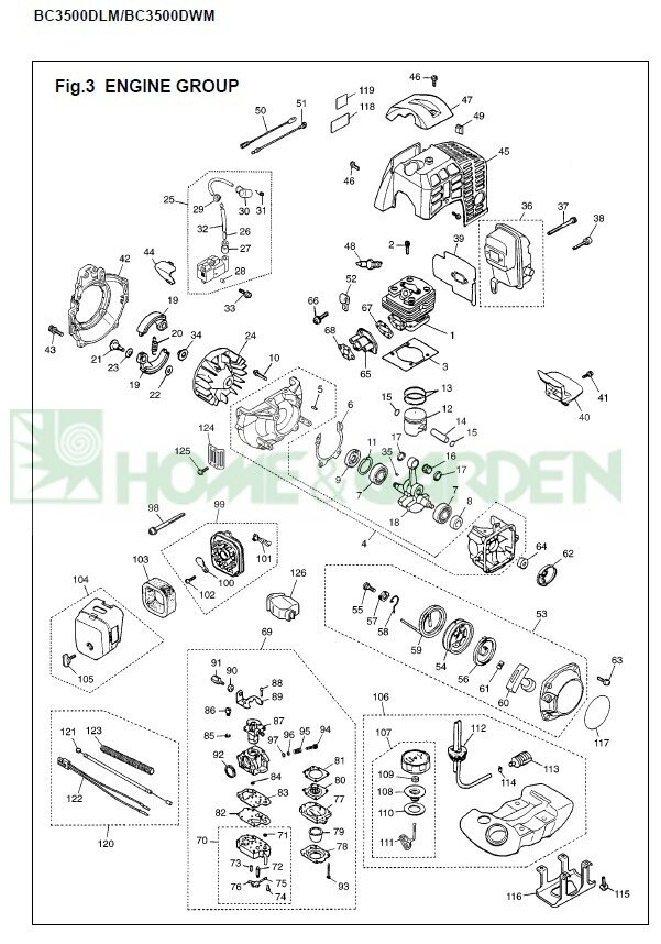 Глушитель триммера zenoah komatsu bc3500 dlm dwm поз36 zenoah komatsu 470015110 4700-15110 от компании ООО ГенХольм - фото 1