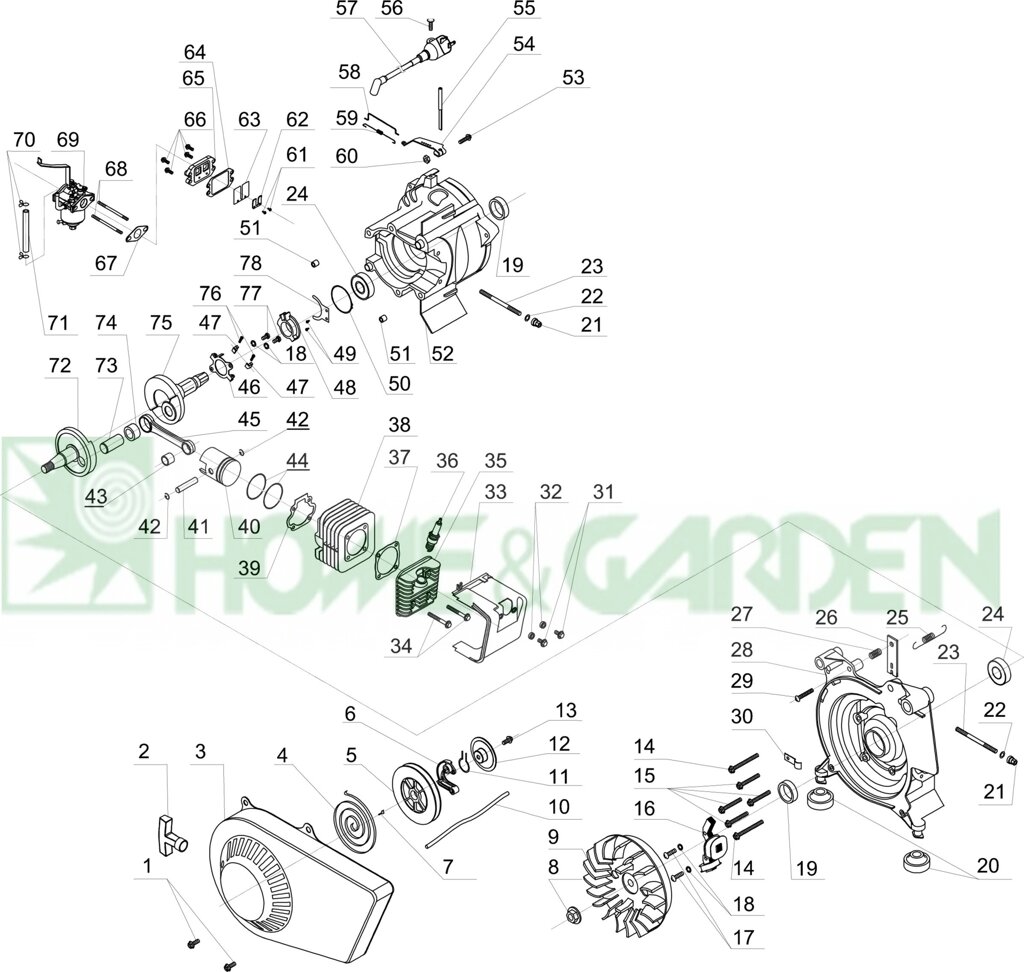 Ht1e45fb028 картер генератора stolzer ht950b 20aa0001 левая часть поз28 haote ht1e45fb028 ht1e45fb-028 от компании ООО ГенХольм - фото 1