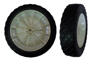 Kap19040 колесо 200мм колесо для газонокосилки пластик резиновый протектор шир 50мм с подшипниками