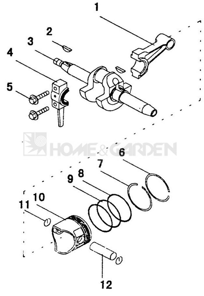 Коленвал haote 3hp коленвал haote eght152c03 eg-ht152-c03 коленвал для культиватора sungarden t35 02ad0201 t35 02ad0405 от компании ООО ГенХольм - фото 1