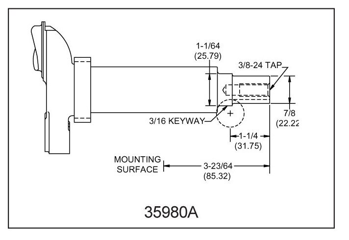 Коленвал tecumseh 35980 a коленвал tecumseh hm100 hm80 hmsk100 hmsk105 hmsk110 hmsk80 hmsk85 от компании ООО ГенХольм - фото 1