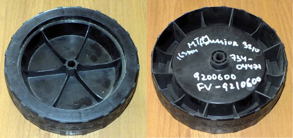 Колесо газонокосилки mtd 160мм пластик диам 163 мм mtd 73404471 734-04471 9200600 51-06-3469 fv-9210600 с разбора от компании ООО ГенХольм - фото 1