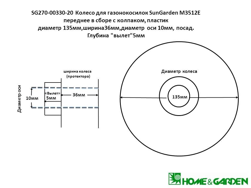 Колесо газонокосилки sungarden m3512e поз 6a/c 140мм переднее пластиковое с разбора sungarden sg2700033020 от компании ООО ГенХольм - фото 1