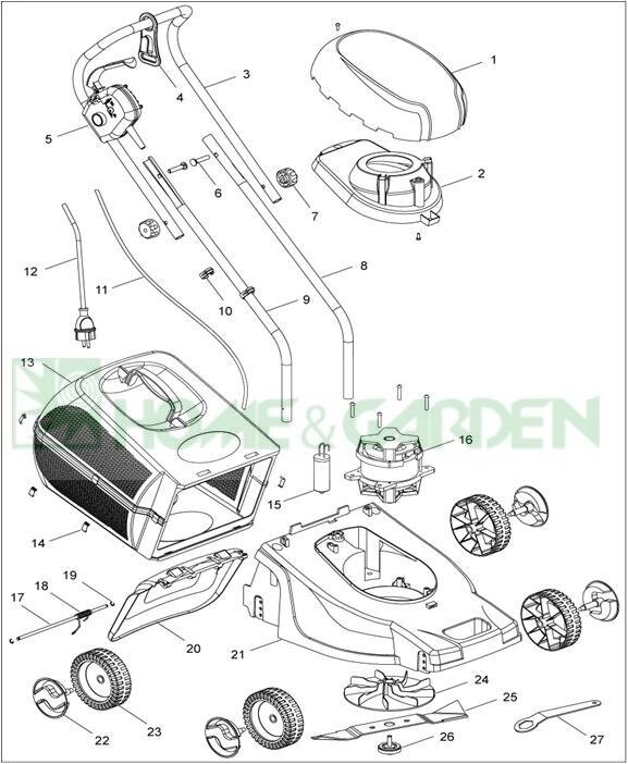 Колпак колеса газонокосилки sungarden 32ce 07af0001 поз 22 sungarden sg8300087019 sg830-00870-19 с разбора от компании ООО ГенХольм - фото 1