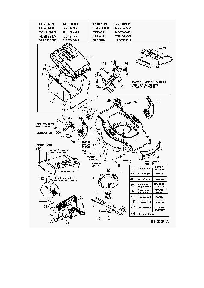 Корпус газонокосилки yardman ym5518sp mtd78701146650 78701146665 78701146668 78701146638 787-01146650 787-01146665 дека от компании ООО ГенХольм - фото 1