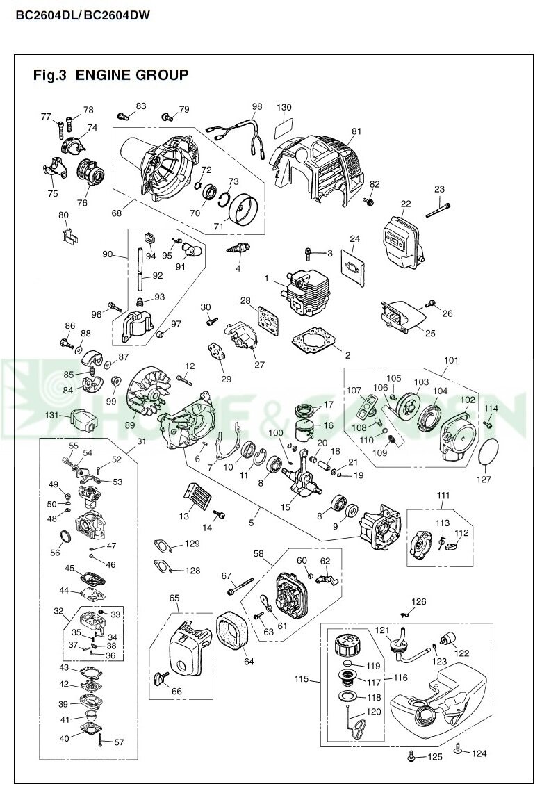 Корпус карбюратора триммера zenoah komatsu bc2604 п32 bk2651dl п2 bk5300dl п82 средняя часть zenoah komatsu 185081450 от компании ООО ГенХольм - фото 1