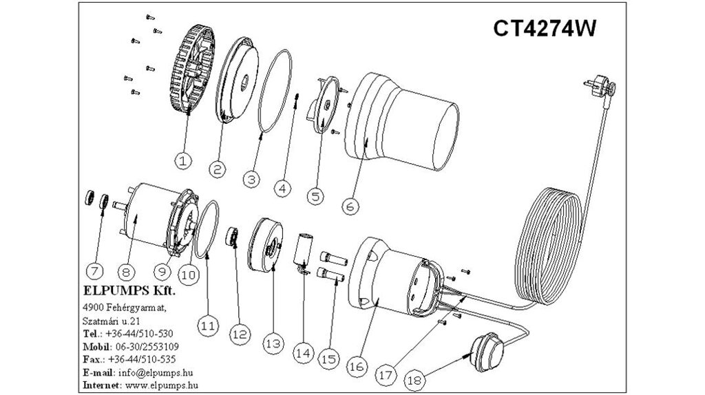 Корпус насоса elpumps ct4274 поз 4 выпуска до 2013 г с разбора венгрия ct151 от компании ООО ГенХольм - фото 1