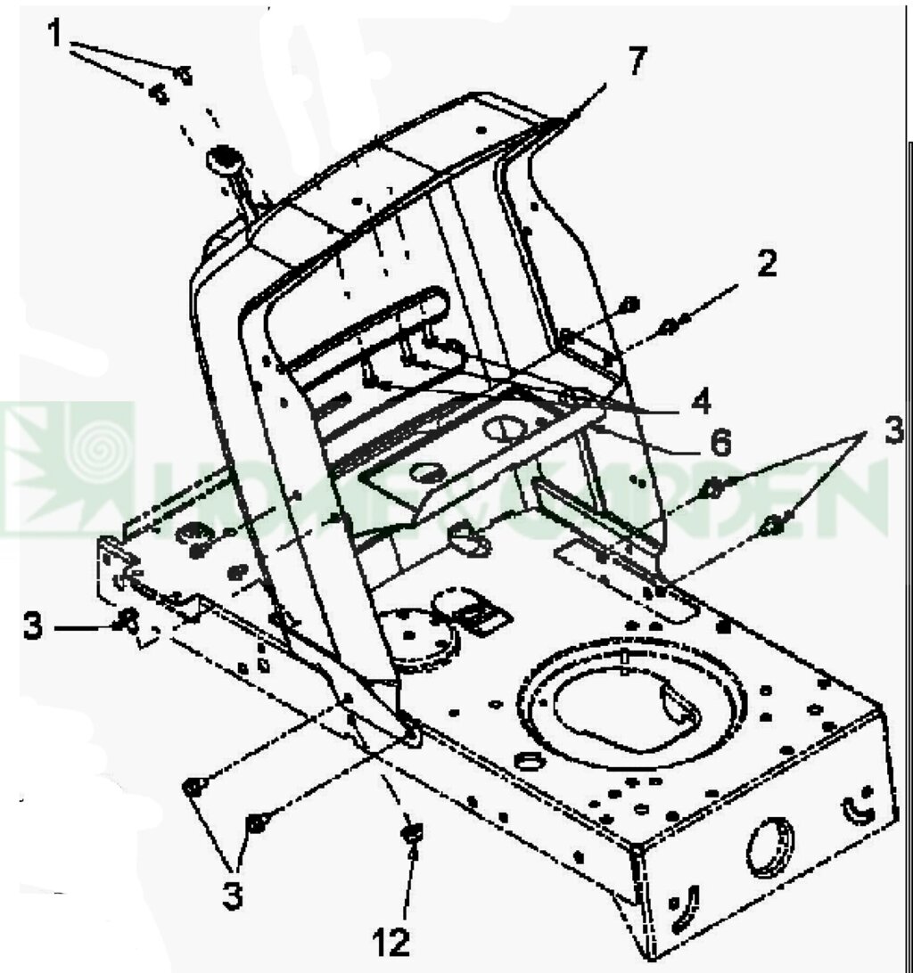 Корпус панели трактора mtd rc120/96 rc125/96 jg155h bl175/107t mtd 78304873 783-04873 с разбора п7 от компании ООО ГенХольм - фото 1