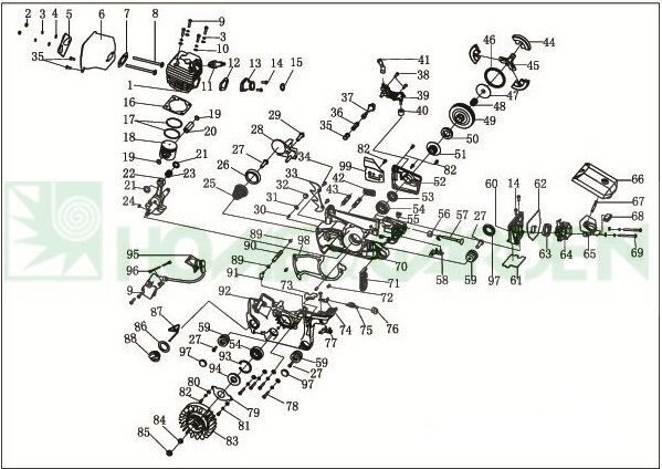 Кожух маслонасоса бензопилы бобр 5020 поз 52 yd50010015 yd500100-15 от компании ООО ГенХольм - фото 1