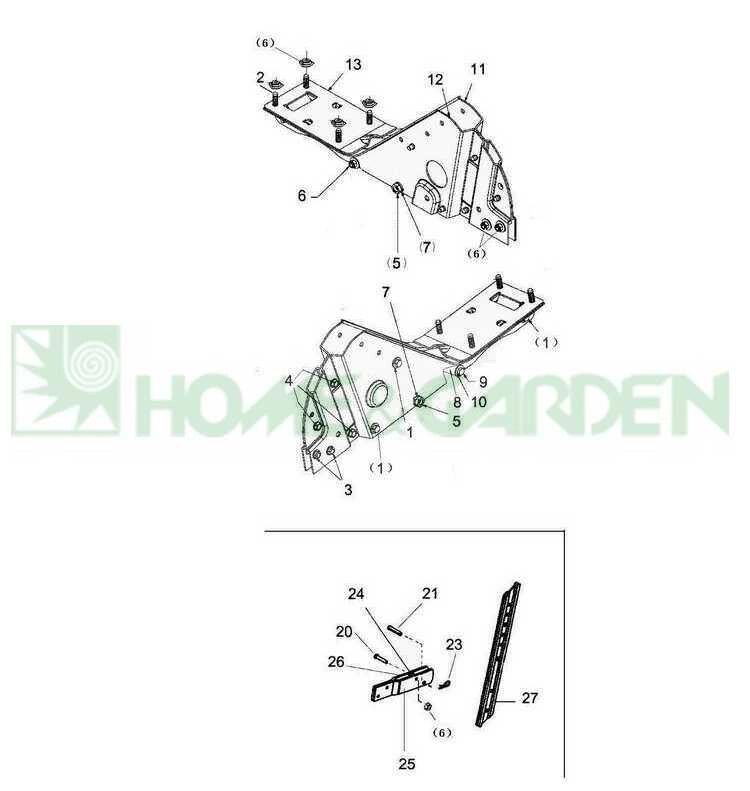 Крепление редуктора культиватора t390r 02ag0004 t390 02af0001 п 11 sungarden sg7t390411 sg170-00620-03 правая стойка от компании ООО ГенХольм - фото 1