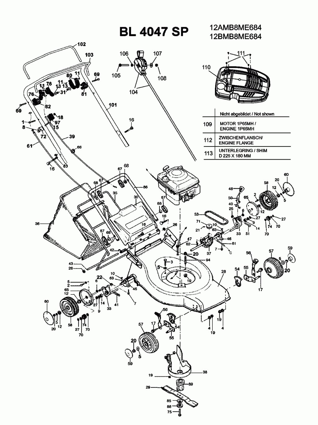 Крепление рукоятки газонокосилки bolens bl5052sp bl4047sp bl4042p yardman ym5521sph левый поз 80 cp512724 от компании ООО ГенХольм - фото 1