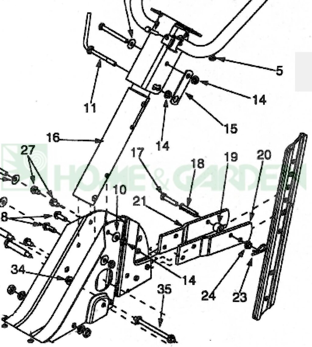 Кронштейн сошника культиватора mtd t330 t350 t380 ym5032h h8050h bl5061gt bl5081gt п 20 левый mtd 7860003 786-0003 от компании ООО ГенХольм - фото 1