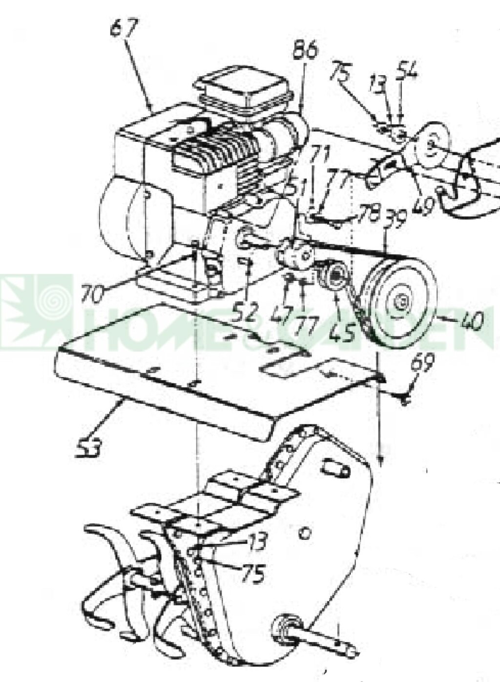 Крыло культиватора mtd t035 поз 53 кожух фрез mtd 7860148a 786-0148a 986-0148a 9860148a от компании ООО ГенХольм - фото 1