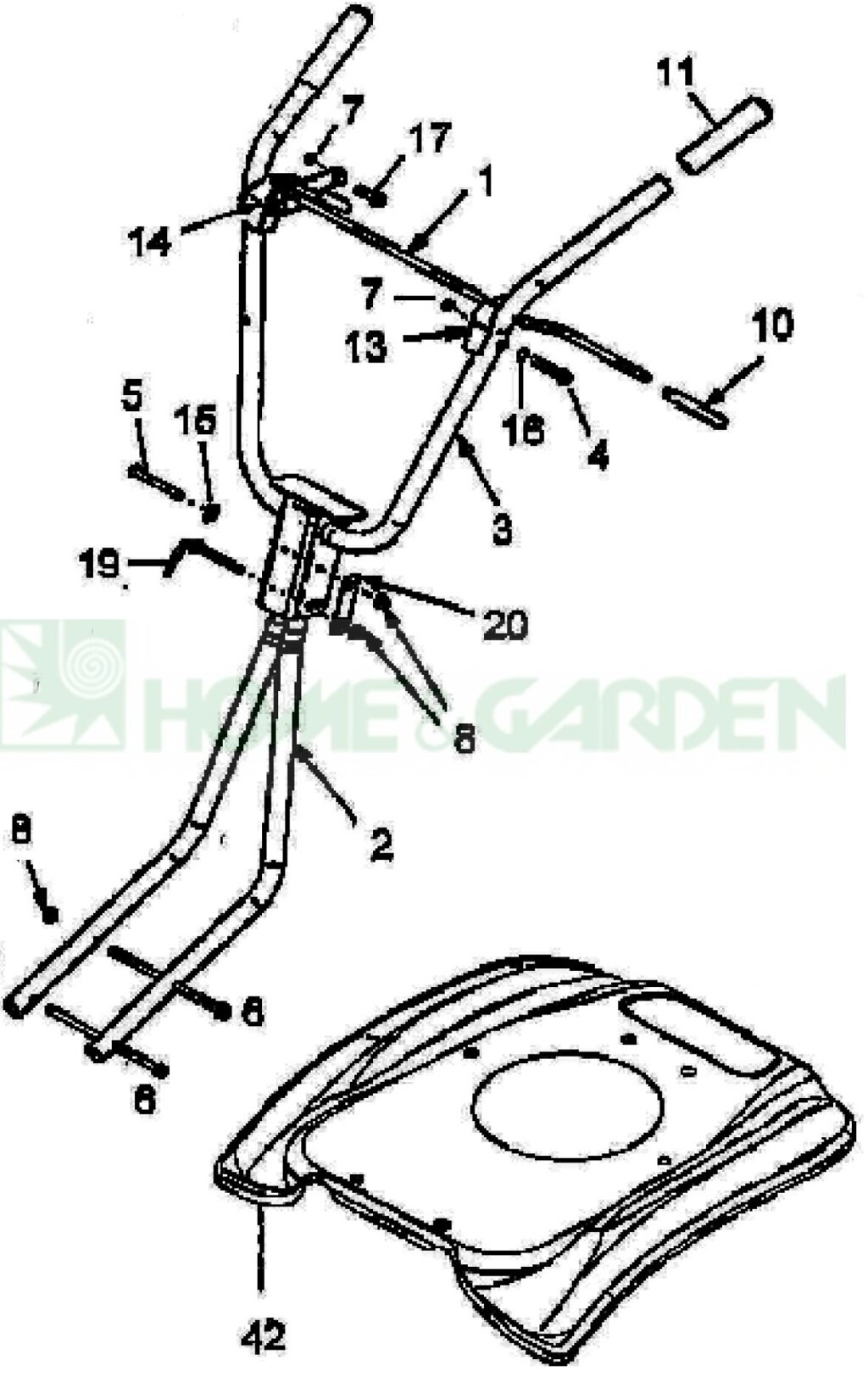 Крыло культиватора mtd t210 t205 bolens bl4040gt поз 42 mtd 78604259 786-04259 98604259 986-04259 кожух фрез от компании ООО ГенХольм - фото 1