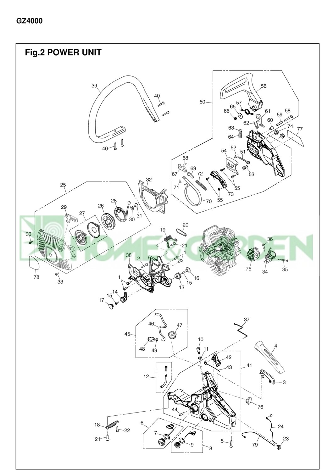 Крышка бензопилы zenoah komatsu gz4000 поз4 zenoah komatsu t212834110 t2128-34110 от компании ООО ГенХольм - фото 1