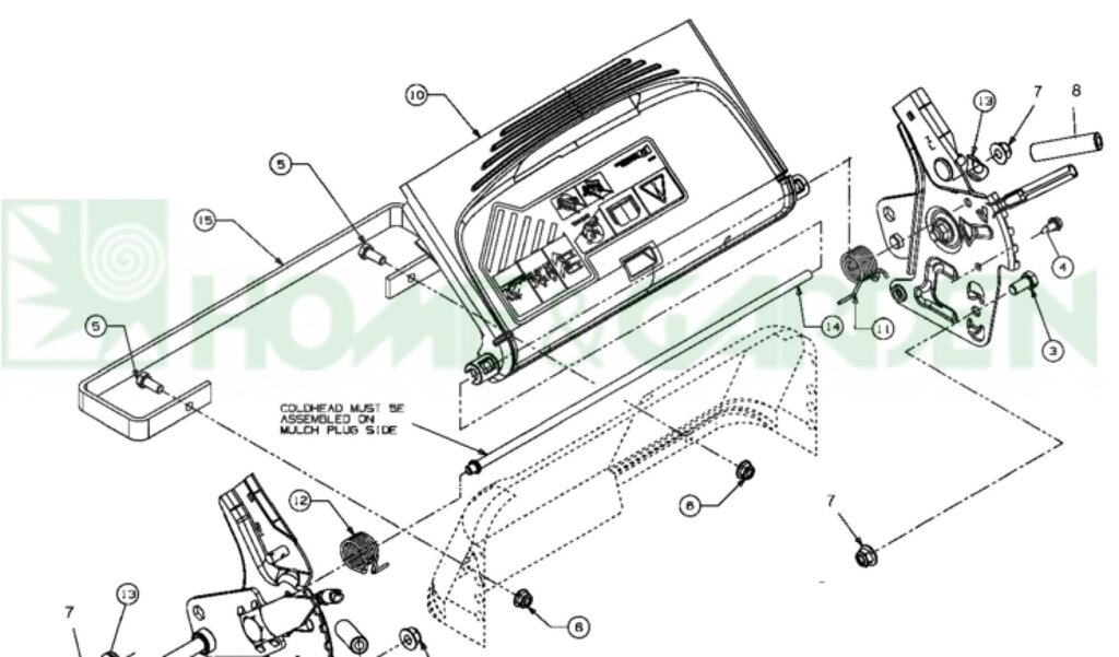 Крышка деки газонокосилки mtdp53m mtdp53hwo mtdp53mhw дефлектор mtd 73105866 731-05866 931-05866 93105866 п10 заглушка от компании ООО ГенХольм - фото 1