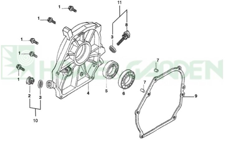 Крышка картера loncin g160f поз 4 loncin e10208144 e10208-144 от компании ООО ГенХольм - фото 1