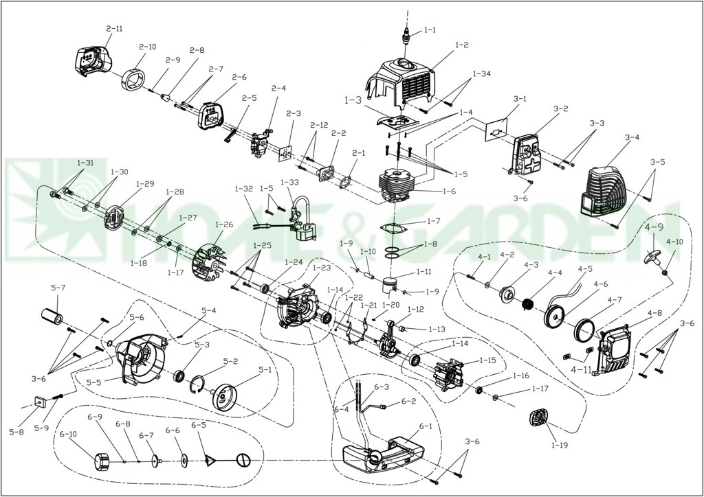 Крышка картера триммера sungarden gb42sh поз1-15 задняя sungarden 1e42sh0015 1e42sh-0015 от компании ООО ГенХольм - фото 1