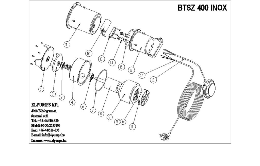 Крышка насоса elpumps btsz400 поз 16 выпуска до 2013 г верхняя новая с разбора венгрия neptun inox 031 от компании ООО ГенХольм - фото 1