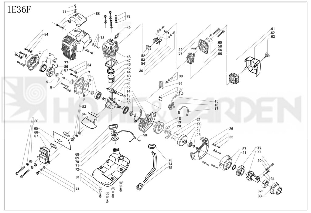 Магнето триммера sungarden gb34 09ah0001 поз16  катушка зажигания триммера sungarden gb34 1e36f-0016 1e36f0016 от компании ООО ГенХольм - фото 1