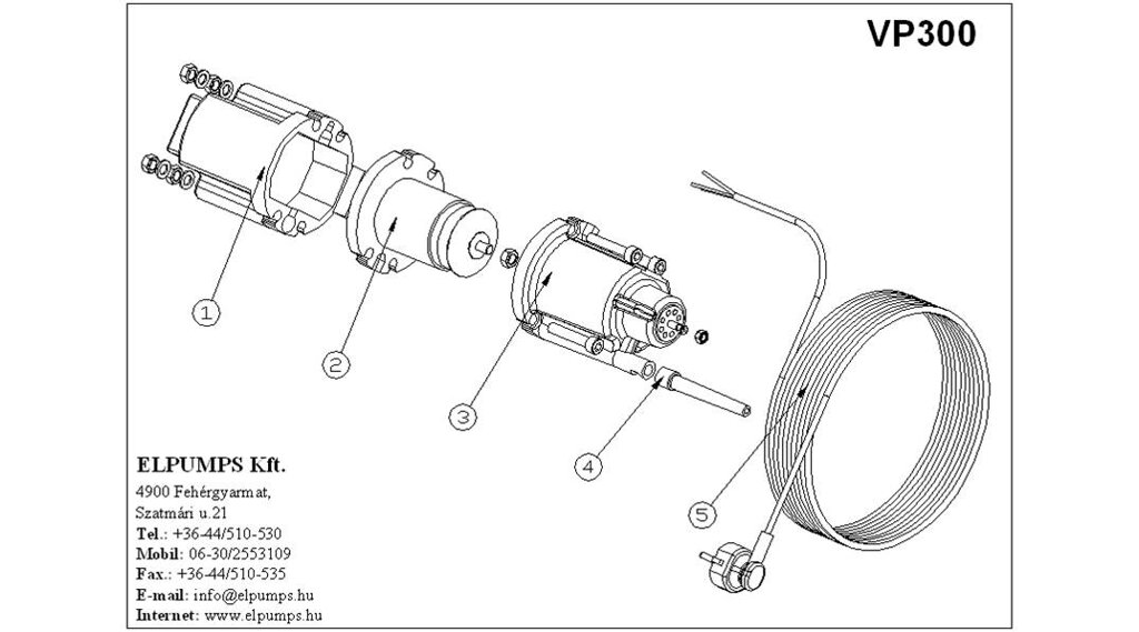 Мотор насоса elpumps vp300  выпуска до 2013 г поз 2 vp531 венгрия от компании ООО ГенХольм - фото 1