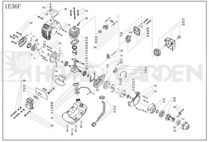 1e36f0041 поршневой палец триммера sungarden gb34 09ah0001 поз41 1e36f-0041 с разбора