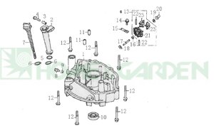 Крышка картера zongshen zs1p64fc zongshen 12101q0070000 12101-q007-0000 культиватор Лидер поз1 sumec 1p64fc