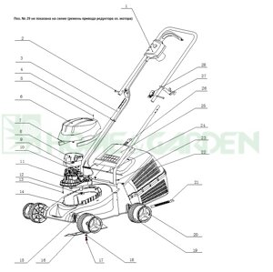 Sg733e023 винт sungarden 33e винт рукоятки винт для газонокосилки sungarden 33e поз 23 sg7-33e-023