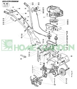 Шкив культиватора sandri garden tl40 ведущий поз 38 sg2027900