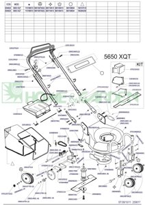 Корпус газонокосилки megapro 5650 5653 дека газонокосилки megapro 5650 5653 110188523 цвет черный в сборе с