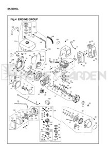 Поршневой палец триммера zenoah komatsu bk5300dl поз23 zenoah komatsu 336041310 3360-41310