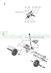 Ось снегоуборщика mega 6180tb tornado 2460te ts 2465 lt lte ltr поз s22 sungarden sg1800165003 sg180-01650-03