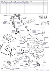 Деталировка s04738 4750 hht megapro газонокосилка бензиновая самоходная италия