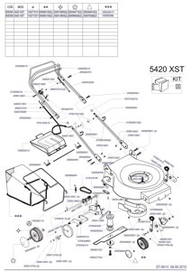 Деталировка s05304 5420 xst mega газонокосилка бензиновая самоходная италия