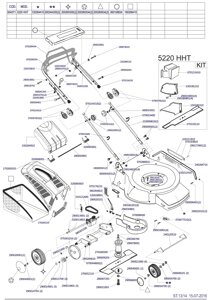 Деталировка s04371 5220hht megapro газонокосилка бензиновая самоходная италия