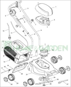 Ось дефлектора заглушки газонокосилки sungarden 32ce поз 17 sg250-01880-19 sg2500188019