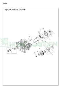 Сцепление бензопилы zenoah komatsu g5200 sd master 4518 в сборе поз18 zenoah komatsu 848c805121 267051200 848c8-05121