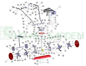 Рычаг культиватора sungarden t250s t250 2009 поз84 sungarden sg8t2500084 sg8-t250-0084