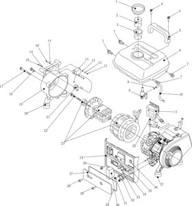 Топливный кран генератора stolzer ht950 b 20aa0001 поз9 haote ht950b009 ht-950b-009