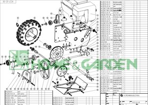 Крепление снегоуборщика sungarden stg 6070 поз b21 вала колес kc210208 kc21-02-08