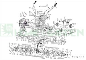 Болт для культиватора sungarden t395ohv7.0 02av0101 п 52 t345ohv7.0 02ar0101 t390ohv7.0 02ag0001 m10x75 sg2000040000