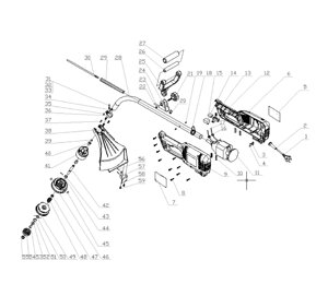 Рукоятка триммера sungarden rct1000 поз 24,25,26,27 sungarden sg6rct10000024s sg6-rct1000-0024s