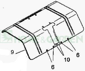 Крыло культиватора mtd t330 tbt330 поз 9 mtd 7860043a638 786-0043a638 986-0043a638 9860043a638 кожух фрез культиватора