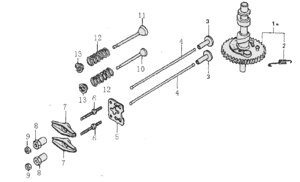 Впускной клапан zongshen zs1p64fc поз 10 zongshen 11206Q0070000 11206-Q007 sumec 1p64fc культиватора Лидер