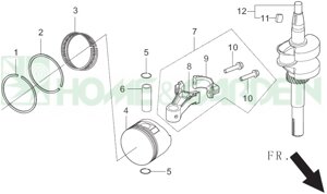 Поршневой палец rato 5.5 mega lamborghini lm610 hgm6r поз6 rato 13121z0101100000 13121-z010110-0000