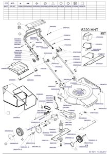 Деталировка s04372 5220hht megapro газонокосилка бензиновая самоходная италия