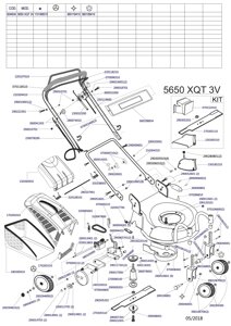 Деталировка s04634 5653xqt megalux газонокосилка бензиновая самоходная италия