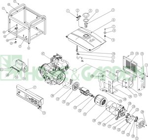 Щетки токосъемные для генератора genholm ht7800 lx 20ak0001 2шт поз 24 haote ht7800lx024 ht-7800lx-024