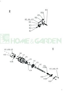 Ролик снегоуборщика tornado 2465 2460 поз r3 sg610-00080-03 sg6100008003